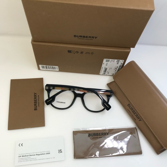 New 💯Authentic - Burberry Jaqueline Demo Round Unisex Eyeglasses BE2356 - Picture 7 of 14